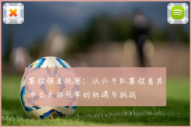 赛程强度观察：从公牛队赛程看其冲击东部冠军的机遇与挑战